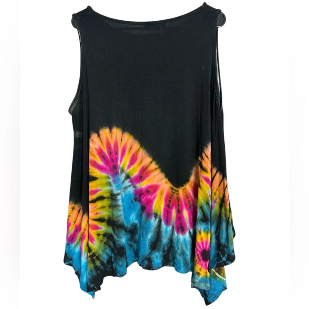 Kathmandu Black and Multicolor Tie-Dye Tank Top - Picture 2 of 5
